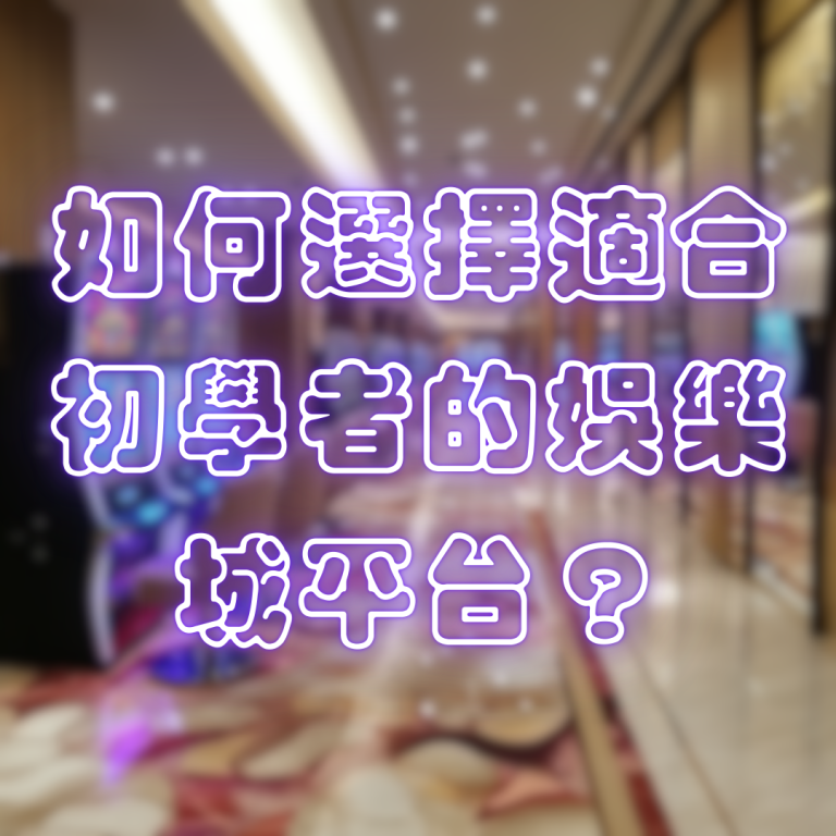 如何選擇適合初學者的娛樂城平台？